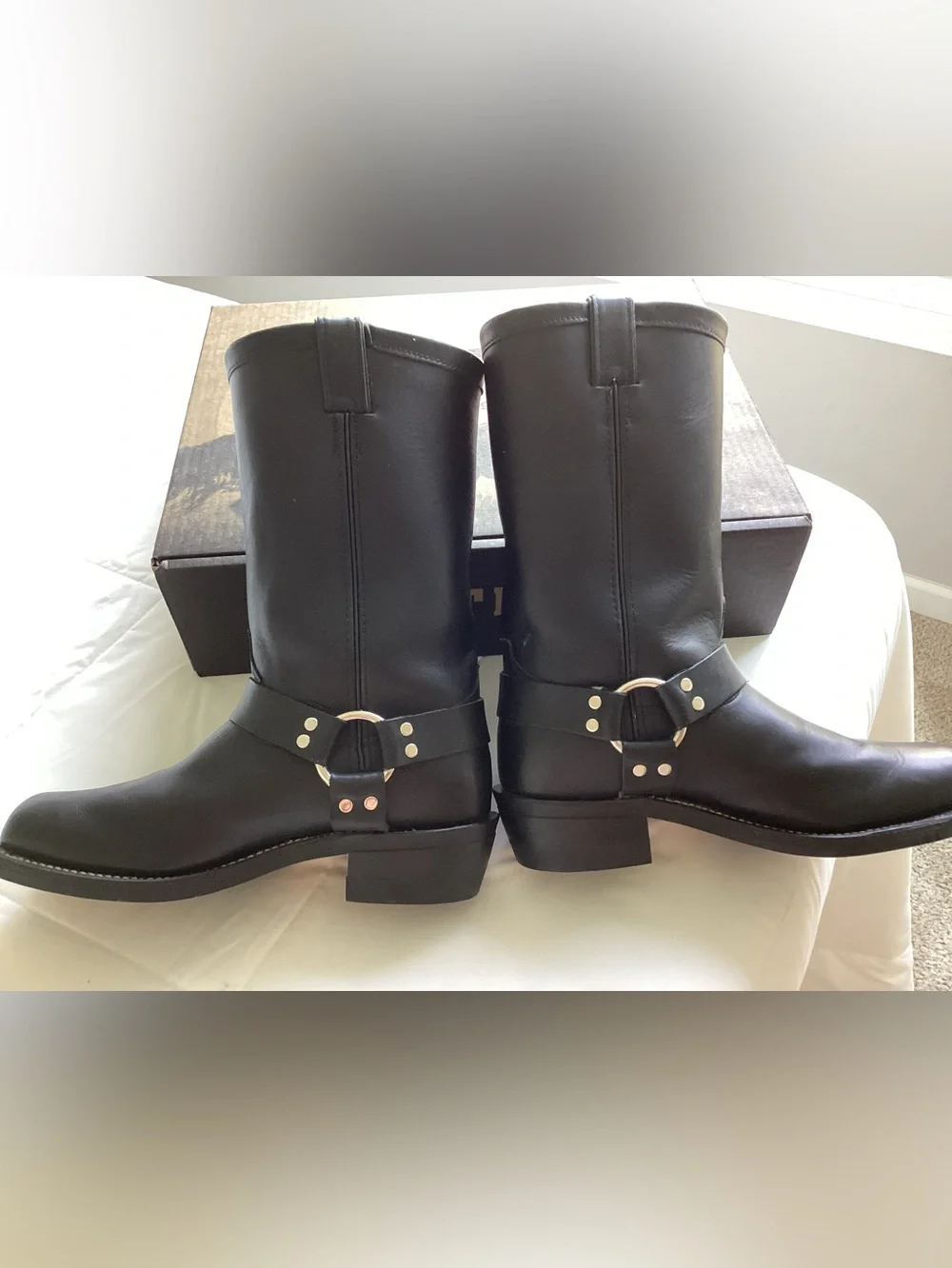 Chippewa 10.5D Model #27868 Black Leather Harness Motorcycle Boots